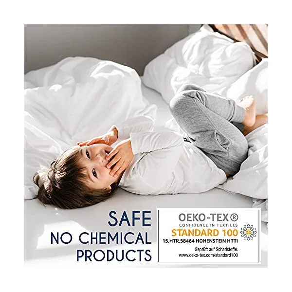Jersey Cotton Fitted Sheets - For Mattress 70 x 160 x 12 cm, for Baby Bed, Certified Free from Chemical Products (OEKO TEX), White, Fitted Sheets with Elastic