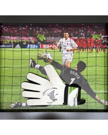 Jerzy Dudek Signed Framed Goalkeeper Glove