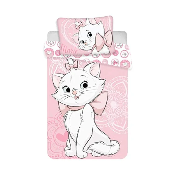 jf 2-Piece Duvet Cover Set - Marie Les Aristants - 100 x 135 cm + Pillowcase 40 x 60 cm for Baby Bed