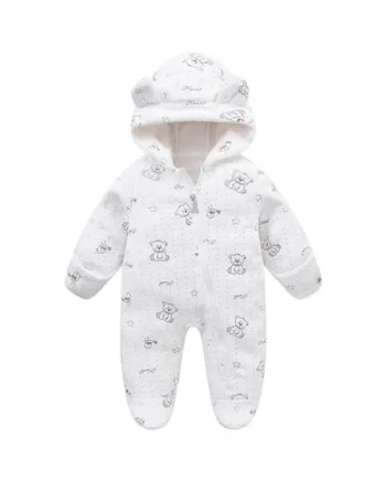 JiAmy Baby Fleece Romper, Baby Winter Clothes Sets 0-12 Months