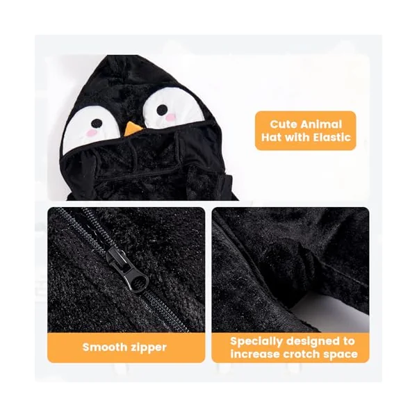 JiAmy Baby Snowsuit, Baby Boys Girls Clothes Set Fleece Animal Hooded Winter Overall Romper Jumpsuit 0-12 Months