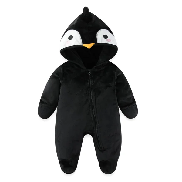 JiAmy Baby Snowsuit, Baby Boys Girls Clothes Set Fleece Animal Hooded Winter Overall Romper Jumpsuit 0-12 Months
