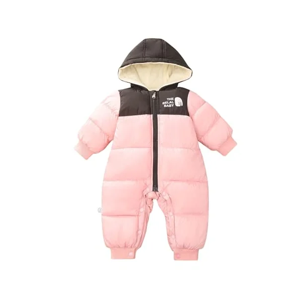 JiAmy Baby Snowsuit, Toddler Winter Snow Suits Hooded Romper Baby Girls Boys Clothes Jumpsuit Romper for 6-24 months