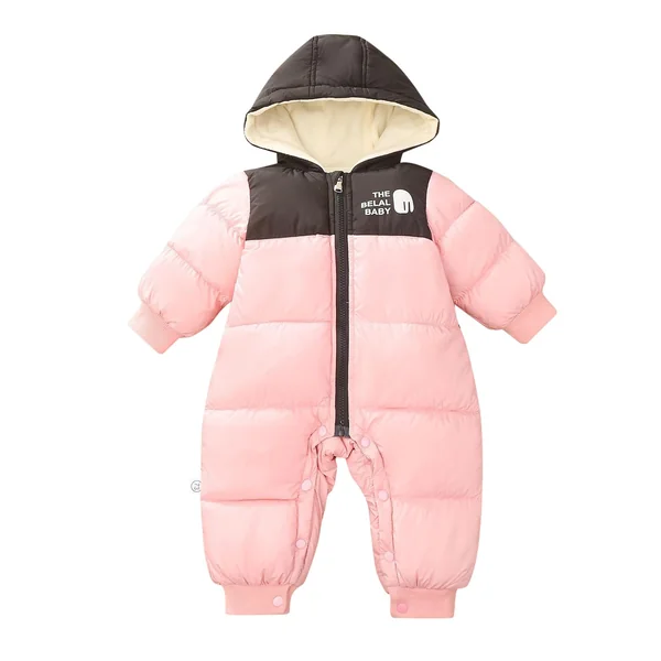 JiAmy Baby Snowsuit, Toddler Winter Snow Suits Hooded Romper Baby Girls Boys Clothes Jumpsuit Romper for 6-24 months