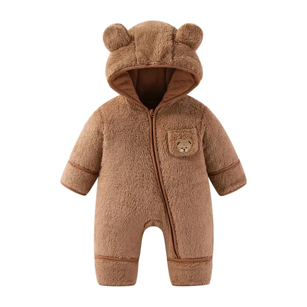 JiAmy Newborn Baby Snowsuit Fleece Winter Snow Suits 0-12 Months
