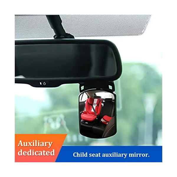 JNNJ Baby Backseat Mirror - Convex Wide Angle HD Clear Mirror for Observing Rear Row in Truck Van