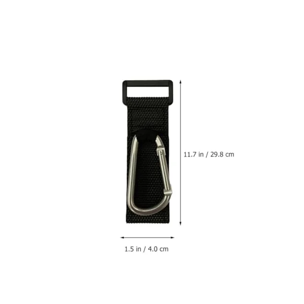 jojofuny 2pcs Stroller Hanger Hooks for Carrying Shopping Bags and Connecting Bags to Luggage, Silver Pu and Alloy Material, Suitable for Picnicking and Shopping Buggy Carabiner Design