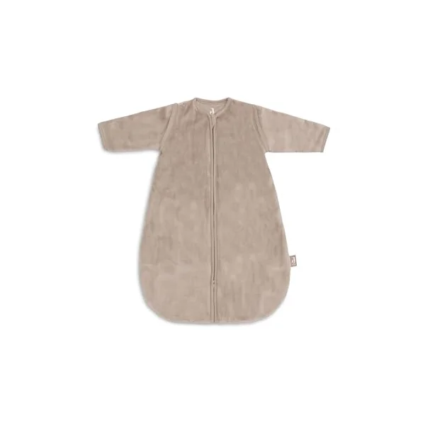 Jollein Baby Sleeping Bag Round - 60 cm - Cotton - 2.5 to 3.5 TOG - Detachable Sleeves - Oeko-TEX Certified - Baby Sleeping Bag - Winter Sleeping Bag - Also for Spring & Autumn - Milky Coffee