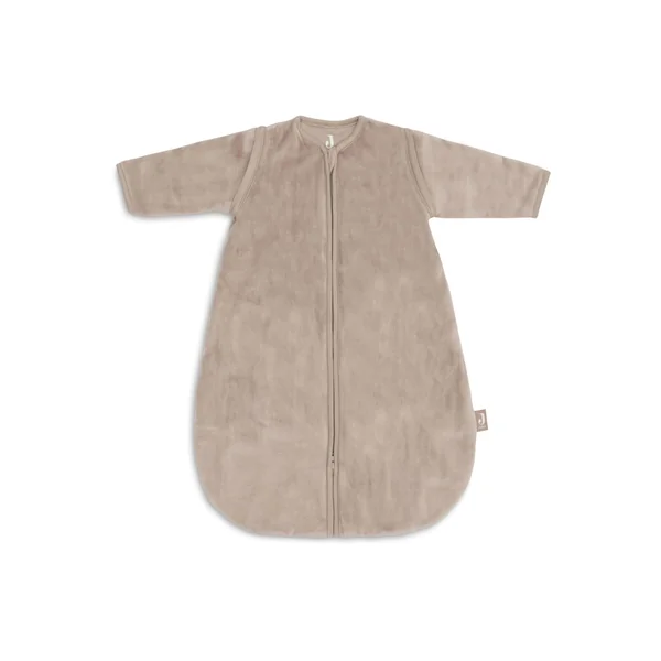 Jollein Baby Sleeping Bag Round - 60 cm - Cotton - 2.5 to 3.5 TOG - Detachable Sleeves - Oeko-TEX Certified - Baby Sleeping Bag - Winter Sleeping Bag - Also for Spring & Autumn - Milky Coffee