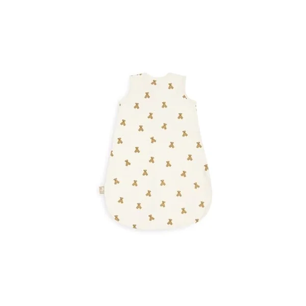Jollein Jersey Baby Sleeping Bag - 60cm - Little Waffle - Mini Teddy Bear - 95% Cotton 5% Elastane - 0.5 TOG - Summer Baby Sleeping Bag - OEKO-TEX Certified