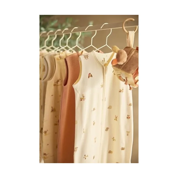 Jollein Jersey Baby Sleeping Bag - Animal Friends - 70cm - 100% Cotton - 0.5 TOG - Summer Baby Sleeping Bag - OEKO-TEX Certified