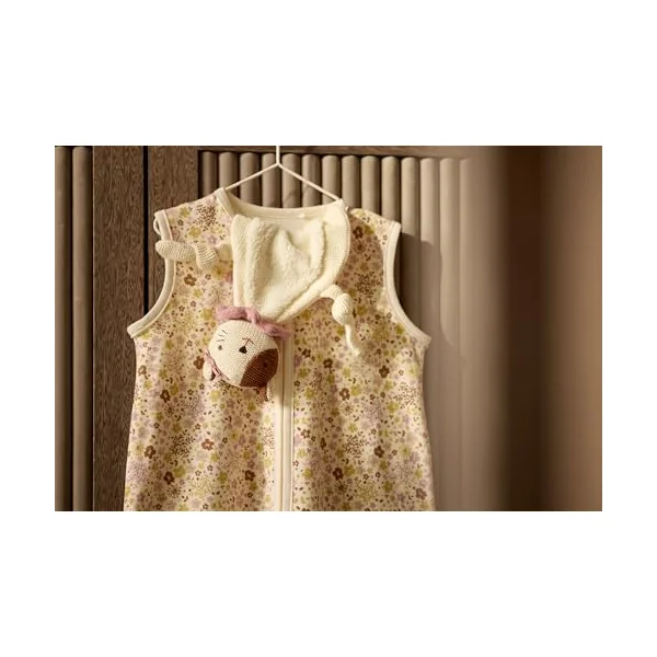 Jollein Jersey Baby Sleeping Bag - Flower Fairies - 70cm - 100% Cotton - 0.5 TOG - Summer Baby Sleeping Bag - OEKO-TEX Certified