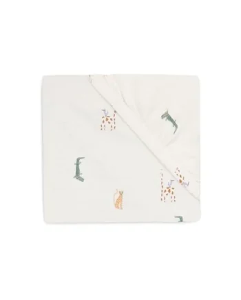 Jollein Jersey Fitted Sheet for Children's Bed Jungle Jambo 60 x 120 cm 100% Cotton Fitted Sheet Oeko-Tex Certified