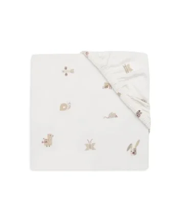 Jollein Jersey Fitted Sheet - For Junior Bed - Milky Coffee/Ivory - 2-Pack - 70/75x140/150cm