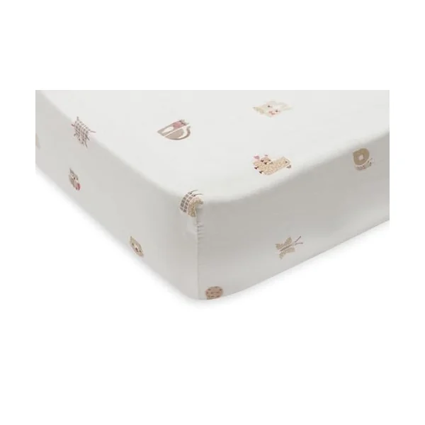 Jollein Jersey Fitted Sheet - For Junior Bed - Milky Coffee/Ivory - 2-Pack - 70/75x140/150cm
