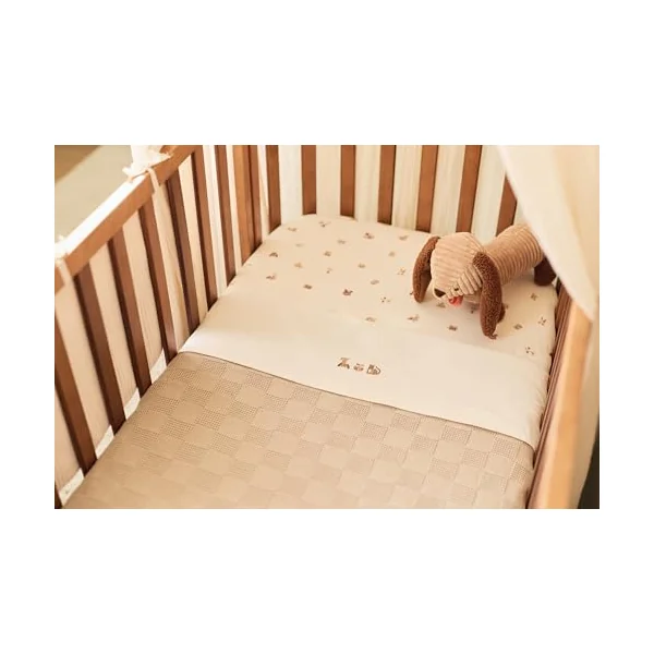 Jollein Jersey Fitted Sheet - For Junior Bed - Milky Coffee/Ivory - 2-Pack - 70/75x140/150cm