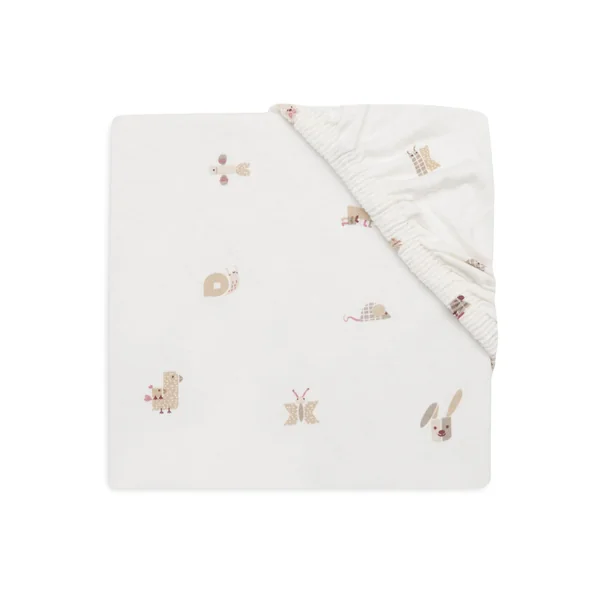 Jollein Jersey Fitted Sheet - For Junior Bed - Milky Coffee/Ivory - 2-Pack - 70/75x140/150cm