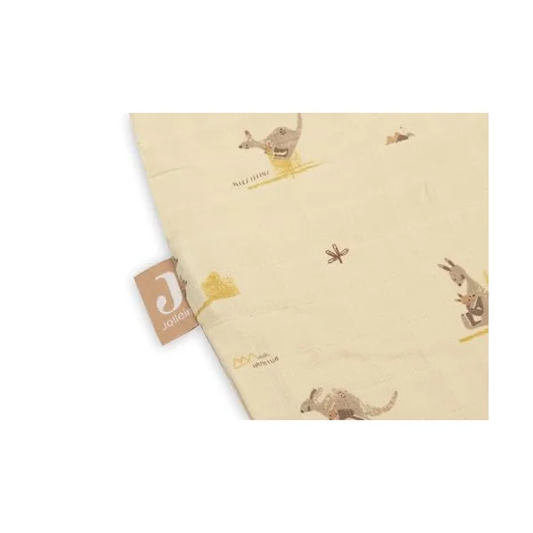 Jollein Muslin Summer Baby Sleeping Bag - Kangaroots - 110cm - 100% Cotton - 0.5 TOG - Summer Baby Sleeping Bag - OEKO-TEX Certified