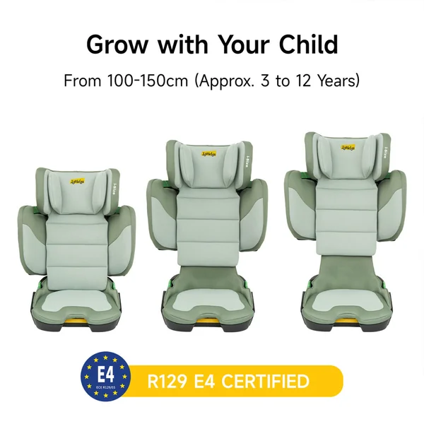 Jovikids Rober Portable Highback Booster i-Size 100–150cm in Green