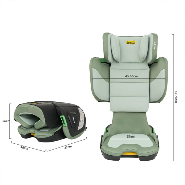 Jovikids Rober Portable Highback Booster i-Size 100–150cm in Green