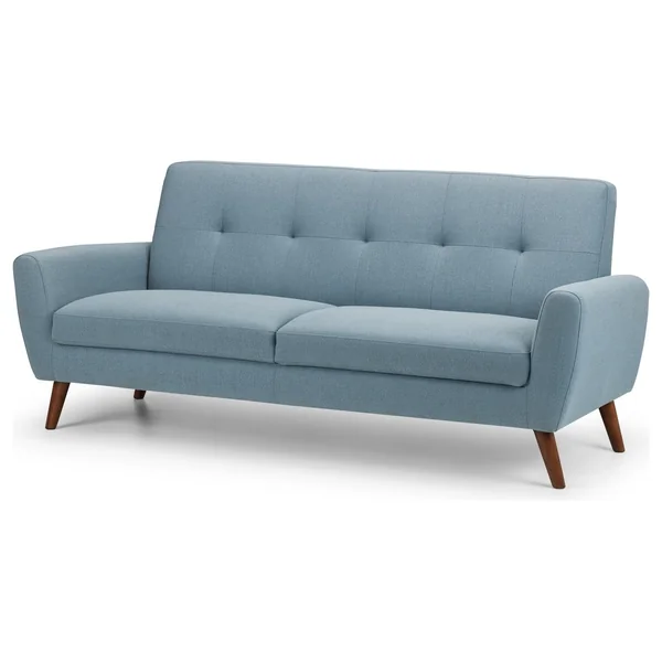 Julian Bowen Monza Fabric 3 Seater Sofa - Blue