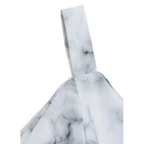 Kaikoo Grey Marble Print Kids Beanbag