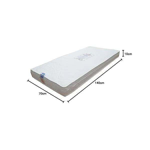 KATY® Superior Deluxe Spring Cot Bed-Junior Bed Sprung Mattress 140x70 x 10CM THICK British Made With High Grade Density Foam CMHR28