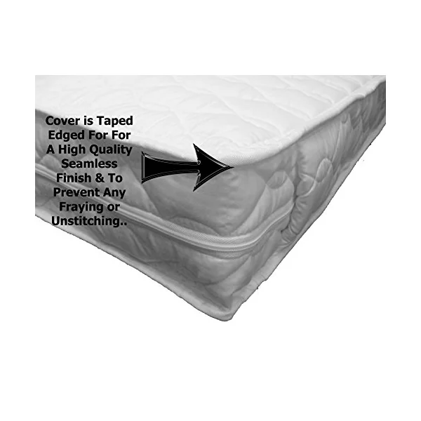 KATY® Superior Deluxe Spring Cot Bed-Junior Bed Sprung Mattress 140x70 x 10CM THICK British Made With High Grade Density Foam CMHR28