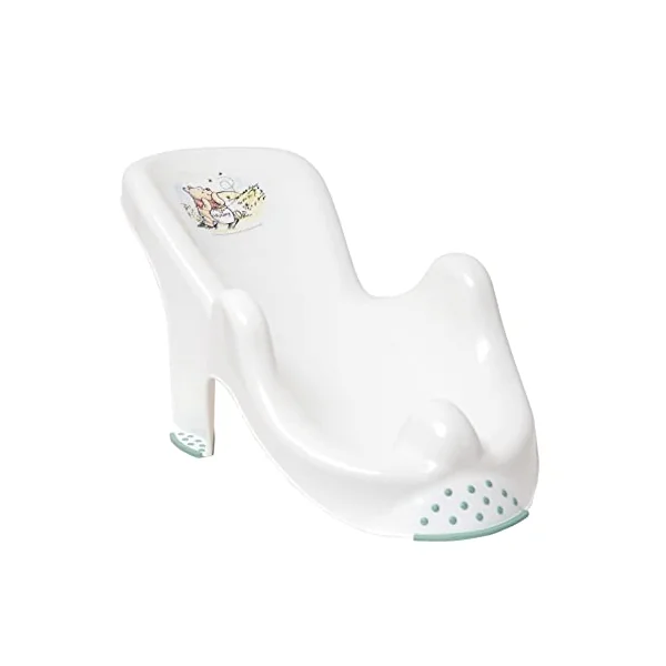 keeeper Disney Winnie the Pooh Anatomical Baby Bath Seat, for 0 to 6 Months, Anti-Slip Rubber Feet, Leon, White
