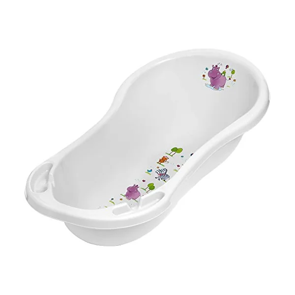 keeeper Hippo Ergonomic Baby Bath, From 0 to 12 months, 100 cm, Wiktoria, White