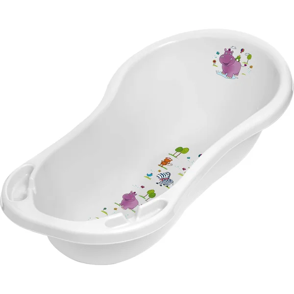 keeeper Hippo Ergonomic Baby Bath, From 0 to 12 months, 100 cm, Wiktoria, White