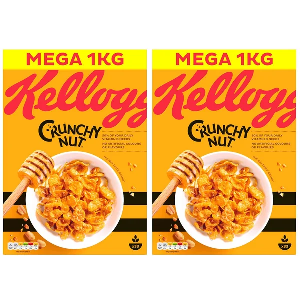 Kellogg's Crunchy Nut, 2 x 1kg