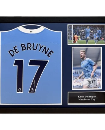 Kevin De Bruyne Signed Framed Manchester City Football Shirt