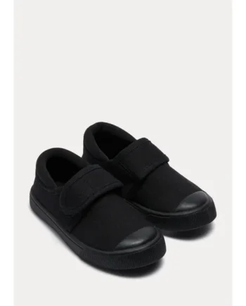 Kids Black School Plimsolls (Younger 7-Older 3)