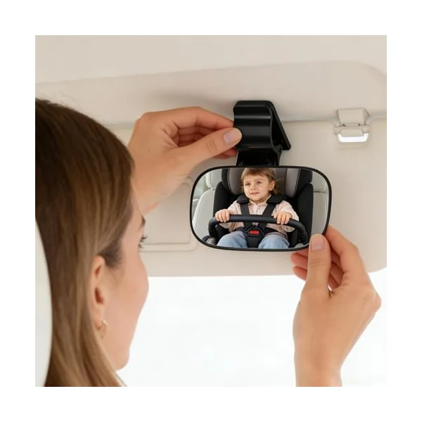 Kids Car Mirror Rear Facing 360 Degree Rotation Automotive Glass | 360 Degree Rotatio Kids Car Seat Mirror Rear Facing for Automotive SUV Truck Backseat Travel Observation