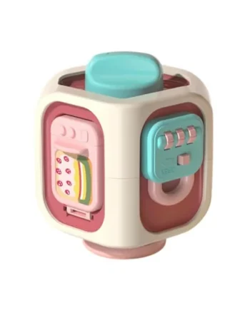 Kids Cube Toy 6-Sided Interactive Relief Learning Toys | Kids Shape Sorter Fidget Busy Box for Boys Girls Home School Preschool Homeschool Airplane Car Travel Travel