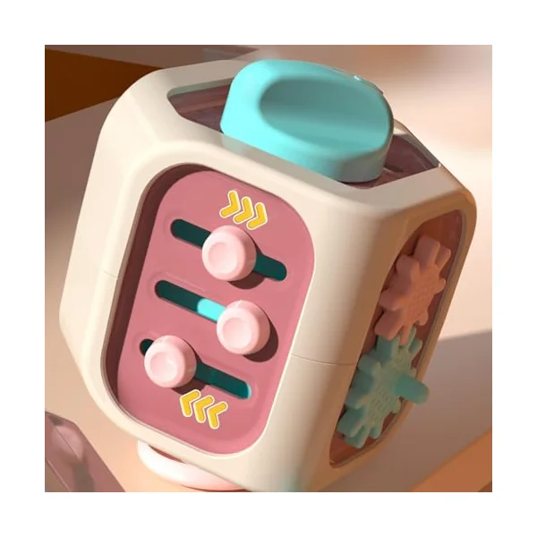 Kids Cube Toy 6-Sided Relief Sensory Interactive Toys | Kids Sensory Activity Busy Cube for Boys Girls Home School Classroom Homeschool Car Party Birthday