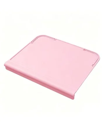 Kids Placemats, Silicone Placemats for Baby & Kids, Baby Place Mats with Teething Edge Bumper, Waterproof Dinning Table Mat, Dishwasher Safe (Pink, 12''×10'')