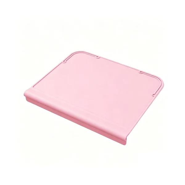 Kids Placemats, Silicone Placemats for Baby & Kids, Baby Place Mats with Teething Edge Bumper, Waterproof Dinning Table Mat, Dishwasher Safe (Pink, 12''×10'')