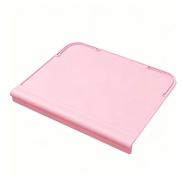 Kids Placemats, Silicone Placemats for Baby & Kids, Baby Place Mats with Teething Edge Bumper, Waterproof Dinning Table Mat, Dishwasher Safe (Pink, 12''×10'')