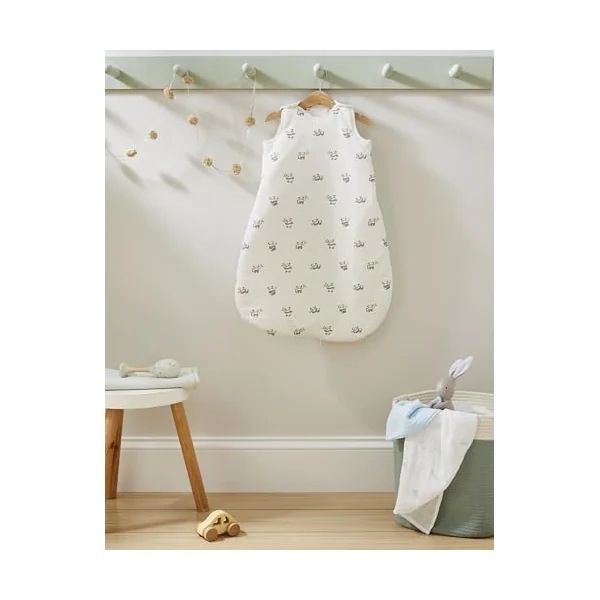 KIKI & SEBBY® 2.5 TOG Sleeping Bag 0-6 Months, Ultra Soft Honeycomb Jersey Cotton Baby Wearable Blanket with Adjustable Shoulder Snaps, Side Zipper for Easy Diaper Changes, Ideal for Room Temperatures