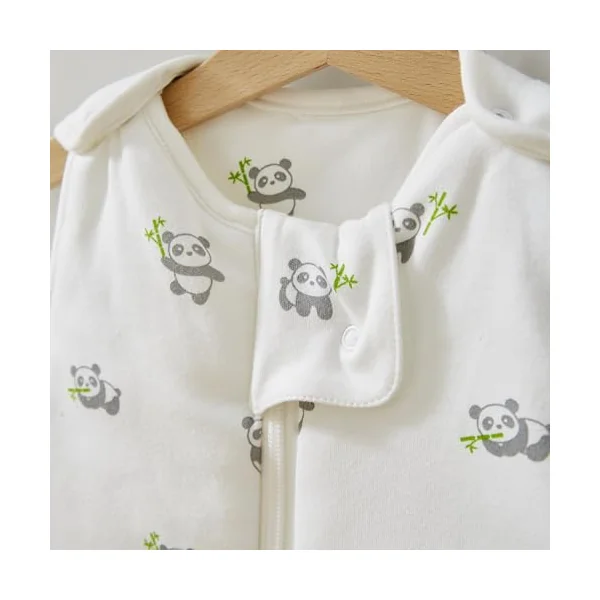 KIKI & SEBBY® 2.5 TOG Sleeping Bag 0-6 Months, Ultra Soft Honeycomb Jersey Cotton Baby Wearable Blanket with Adjustable Shoulder Snaps, Side Zipper for Easy Diaper Changes, Ideal for Room Temperatures