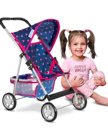 Kinderplay Doll Stroller | Toy Pram | Baby Doll Pram - Toy Pushchair | Dolls Buggy | Dolls Pushchair | Dolls Pram Handle Height 56 cm, model KP0280T