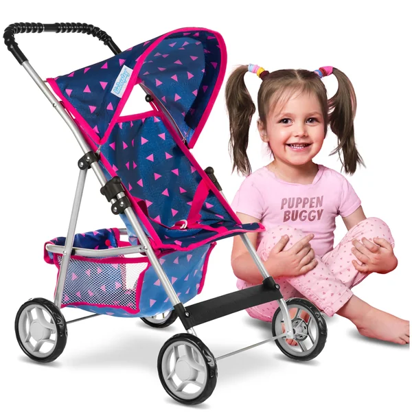Kinderplay Doll Stroller | Toy Pram | Baby Doll Pram - Toy Pushchair | Dolls Buggy | Dolls Pushchair | Dolls Pram Handle Height 56 cm, model KP0280T