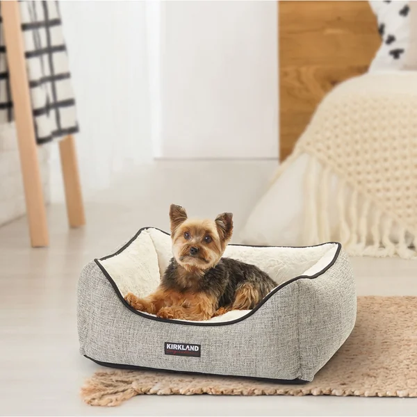 Kirkland Signature 21" x 25" Rectangular Nuzzler Ped Bed in Grey