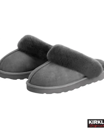 Kirkland Signature Women's Shearling Slippers in Grey