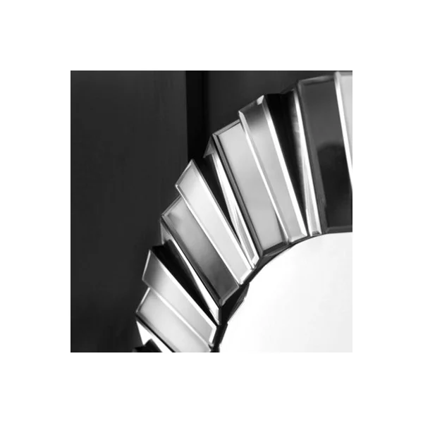 Knightsbridge - Luxury Large Round Wall Mirror Bevelled Decorative 3D Mirrored Glass Effect Design for Bedroom Living Room Hallway