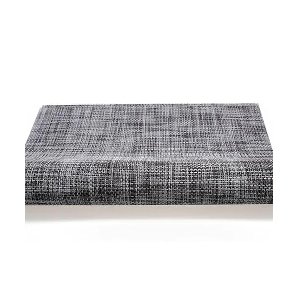 KnSam Boho Square Place Mats, Set of 6, 70% Vinyl, 30% Polyester, European Style, Woven Texture, Table Coasters, Living Room, Grey for Table, Bar and Kitchen, 30 x 45 cm