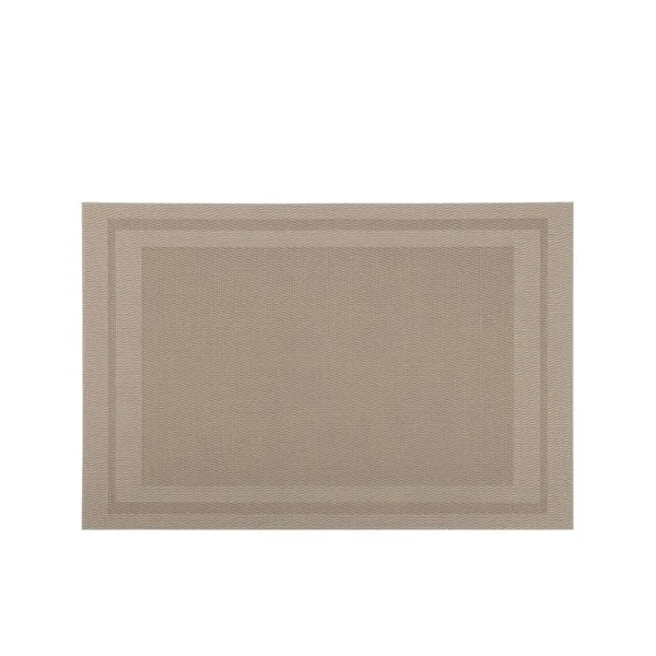 KnSam Place Mats Washable Natural Square Set of 6 PVC Place Mats Washable Vintage Rectangular Heat Resistant Table Coasters Decorative Brown for Kitchen Home Restaurant 45 x 30 cm