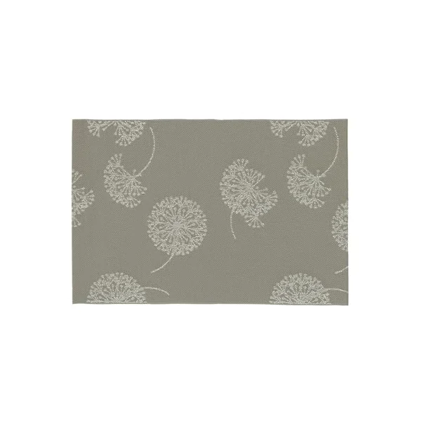 KnSam Set of 6 Christmas Placemats, Washable, Square, 45 x 30 cm, 70% PVC + 30% PET Placemats, Vintage, Rectangular with Dandelion Pattern, Heat-Resistant, Table Coasters, Decoration, Light Grey, for
